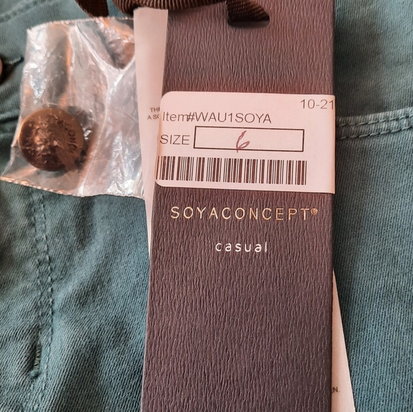 NWT ☆ Soya Concepts Patrizia Skinny Cropped Teal Jean - Picture 8 of 12